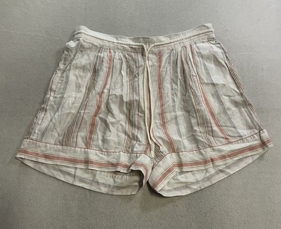 Caslon Linen Shorts Women s Large Casual Shorts Striped Baggy Beach Surf Casual