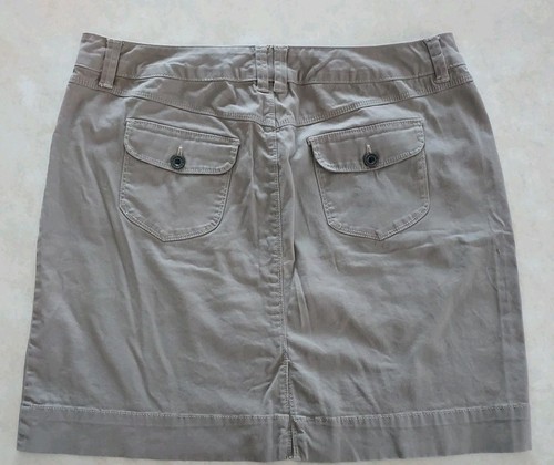 Jeanstar Khaki Skirt Womens Size 14 Casual Career Straight Pockets Front Back - Picture 3 of 12