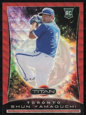 Shun Yamaguchi 2020 Panini Chronicles Titan Ruby Wave/199 #13 Toronto Blue Jays