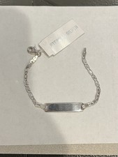 Sterling Silver 925 Child ID Bracelet. New with Tags. Made In Italy. 6  Long.