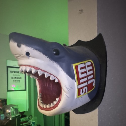 Slim Jim Shark Head Advertising Sign Retail Store Display Gray White Red