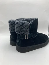 UGG Australia Adria Black Suede Sheepskin Boot 1013306 Women Size 4