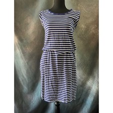 Boden Women's Striped Sleeveless Casual Dress Blue White Size 6R