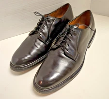 Allen Edmonds Warton Men's 11 D Black Leather Plain-toe Oxfords USA 43525 READ