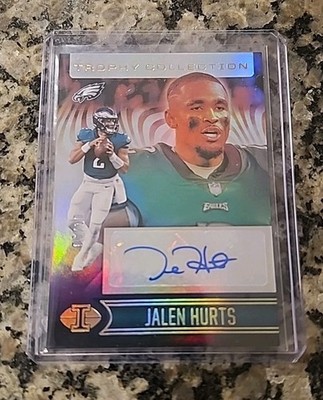 2021 Panini Illusions Jalen Hurts Trophy Collection Signature /10 #50 Eagles