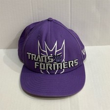 New Era Transformers Decepticons Snapback Hat Purple One Size Flat Brim