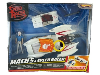 MACH 5 DELUXE DX LIGHT UP SPEED RACER 2 IN 1 HOT WHEELS MATTEL 2007 RARE