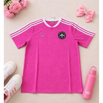 Adidas Kids Classic Sport Crop T-Shirt Semi Lucid Fuchsia Pink JV7680 Large