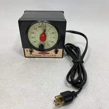 Master Time-O-Lite Model M-72 Darkroom Enlarger Timer EUC Tested Works & Glows