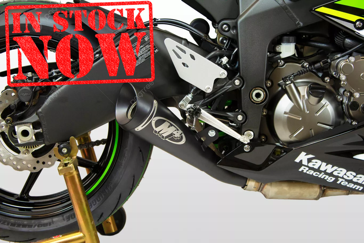 mschigusa4枚セット 2009-2025 Kawasaki ZX6R M4 Exhaust Slip On Muffler GP19 Black IN