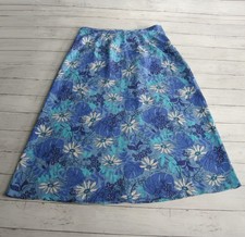 Sag Harbor Vintage Women's Midi Skirt Size Size 16 XL Blue Floral