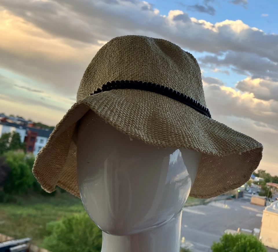 Sun 'n' Sand Mujer Rafia Plegable Verano Playa Sol Sombrero - Cubo Floppy Foto 3 de 4