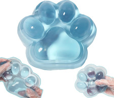 Large Cat Paw Taba Squishy Big Squeeze Toys 5-Inch Blue Cute Fufu Squishy