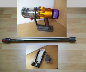 DYSON Akku Staubsauger V12 nur Grundgerät mit Rohr, Halter + Akku