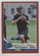 2019 Panini Donruss Optic Rated Rookie Red Prizm 8/99 Trace McSorley #196 pe8