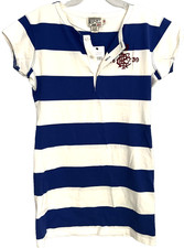 Rugby Ralph Lauren Tunic Dress Women M Nautical Striped Henley Crest 1839 NWT