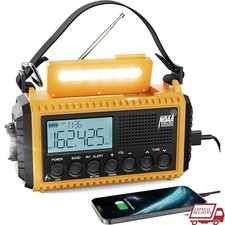NOAA Weather Alert Radio Emergency Portable Charger SOS Alarm Flashlight USB