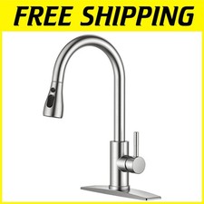 Brushed Nickel Stainless Steel Faucet, Swivel Spout