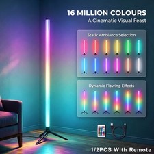 RGB LED Floor Lamp, Corner Light, Table Light, Modern Tripod Standing