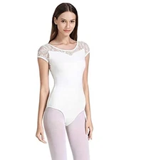 ModLatBal Women And Girls Short Sleeve Leotards For Ballet Dance Bodysuit XS