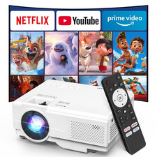 【Netflix include】NISOO Smart Projector with WiFi and Bluetooth, Mini Standard