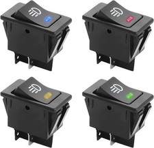 4-Pin 12V 35A SPST ON/Off Toggle Rocker Switch with LED Light, Un Color: 4 PCS