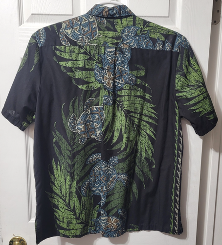Blue Hawaii Hawaiian Islands L Made in Hawaii USA Button up Short Sleeve Shirt - Picture 7 of 7