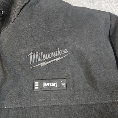 Milwaukee Jacket Mens Large Black M12 Heated Gear Coat Hooded Midweight +READ+ - Picture 2 of 19