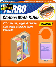 Clothes Moth Killer T2903 3 Pack Kills Adult Clothes Moths Moth Larvae and M....
