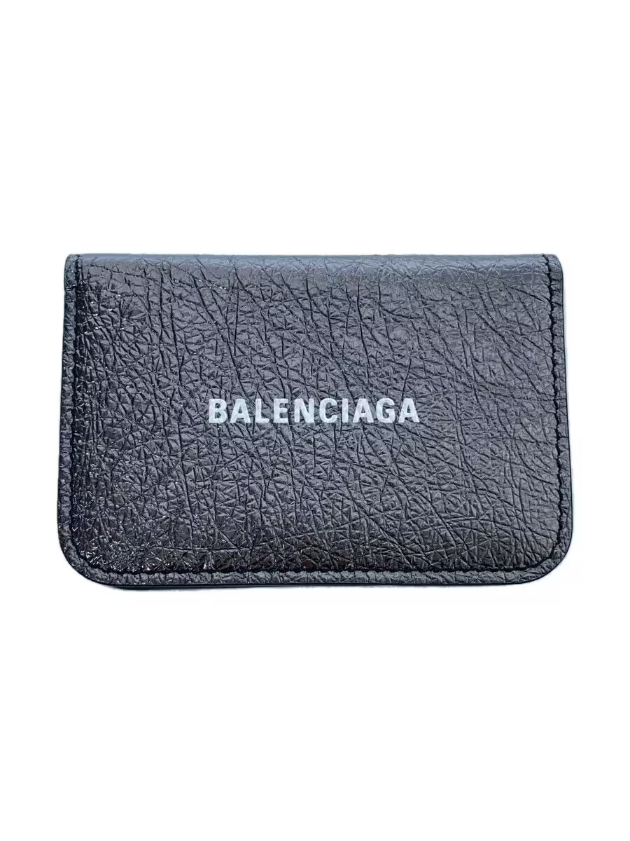 BALENCIAGA Card Case Leather BLK Men's 594220