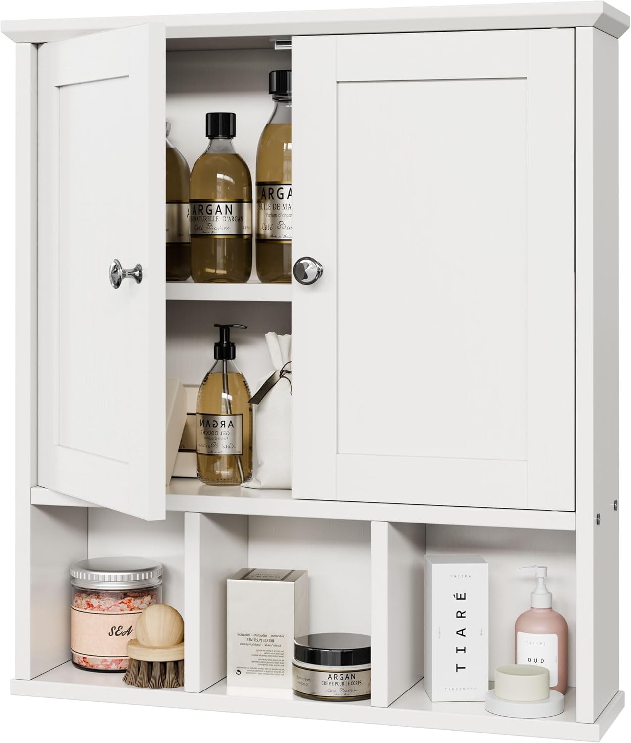 Wall Mount Bathroom Cabinet with 2 Doors for Storage