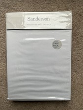 Sanderson 300TC Cotton Deep Fitted Sheets 2 Pack Single Size – white - New