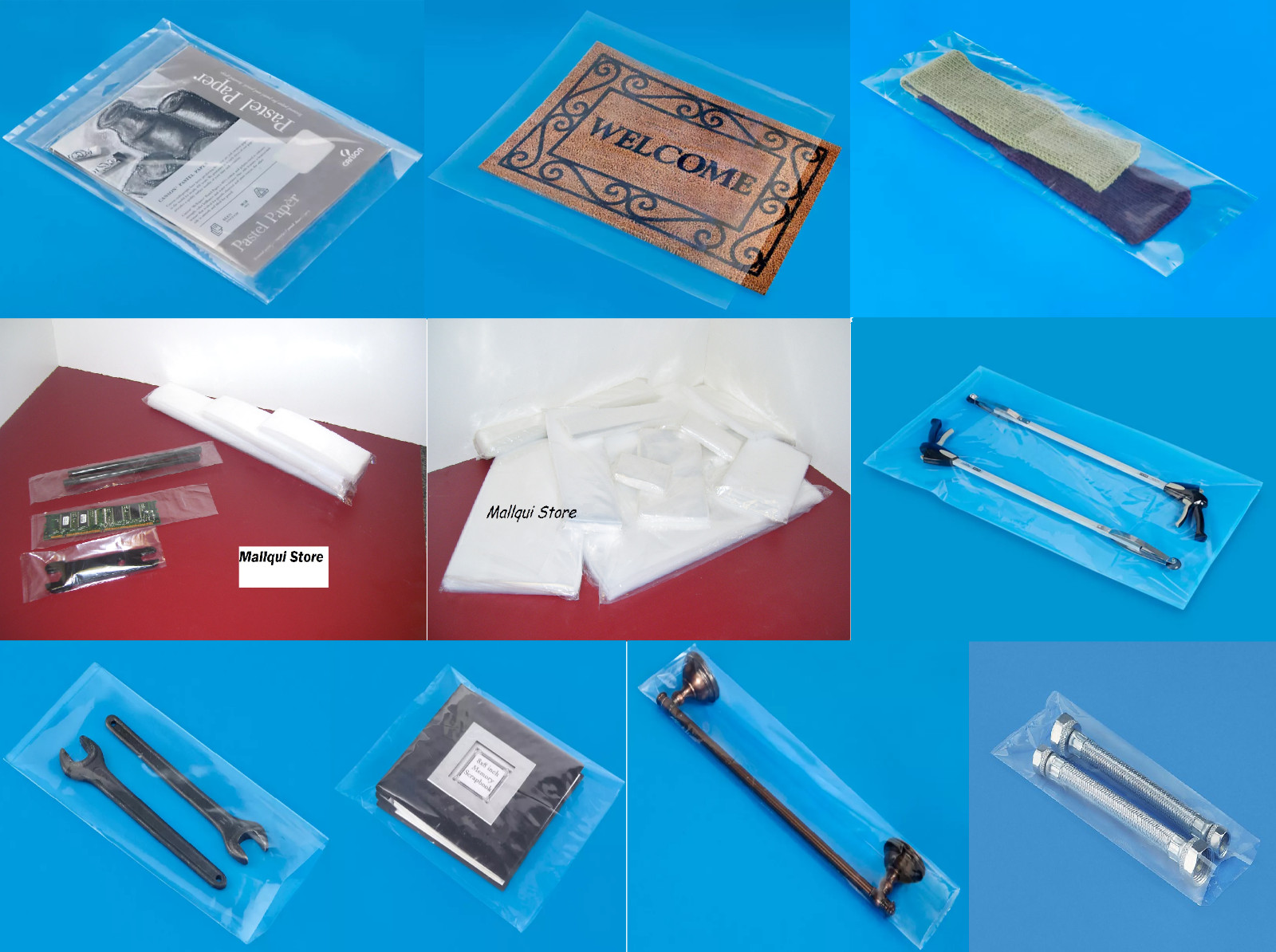100 Pack Clear 13 x 20 Poly Bags ULINE High Quality 2 MIL Thick Flat Open Top