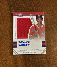 Zavien Watson 2017 USA Baseball Silhouette Game Patch Auto #156 Cal State 3/49