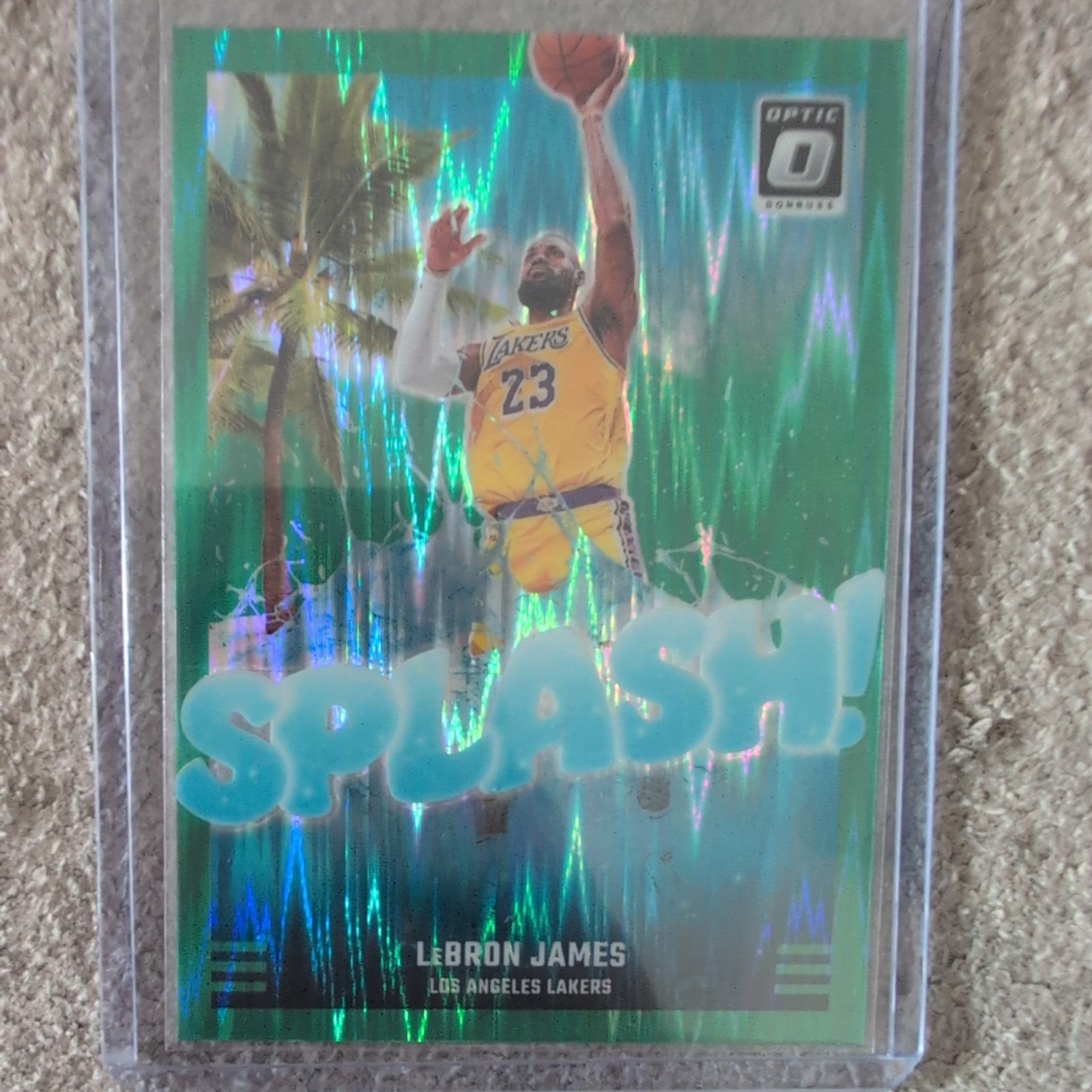 2024-25 Panini Optic Donruss LeBron James Splash Insert Green Shock /149