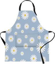 Apron Home Kitchen Cooking Baking Gardening for Women Men With Pockets Daisies B