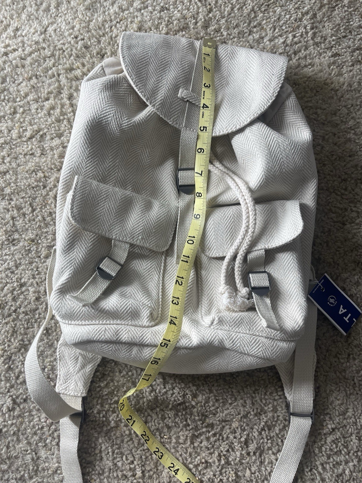 Universal Thread Cream Canvas Backpack - image 3