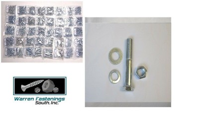 Grade 5 Fine Thread Zinc Hex Bolt, Nut & Washer Assortment Kit 1500 Pieces