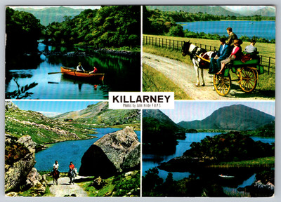 c1960s Killarney Ireland Lakes Mountains John Hinde Postcard