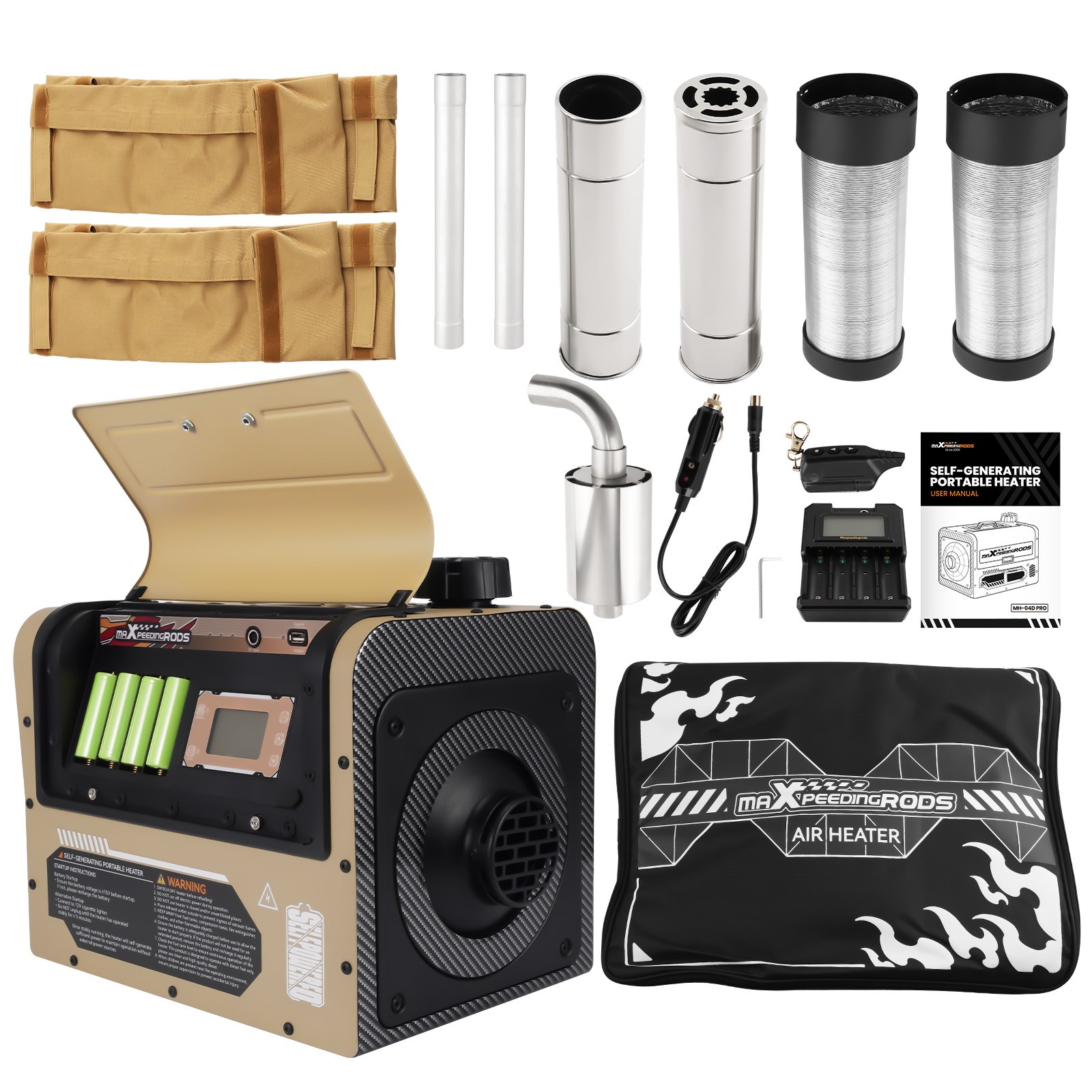 Air Diesel Heater 5000W for Caravan Boat RV + battery& 12V DC Dual Start System