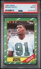 Topps 1986 Reggie White #275 (Rookie) PSA 8 Philadelphia Eagles Football Card