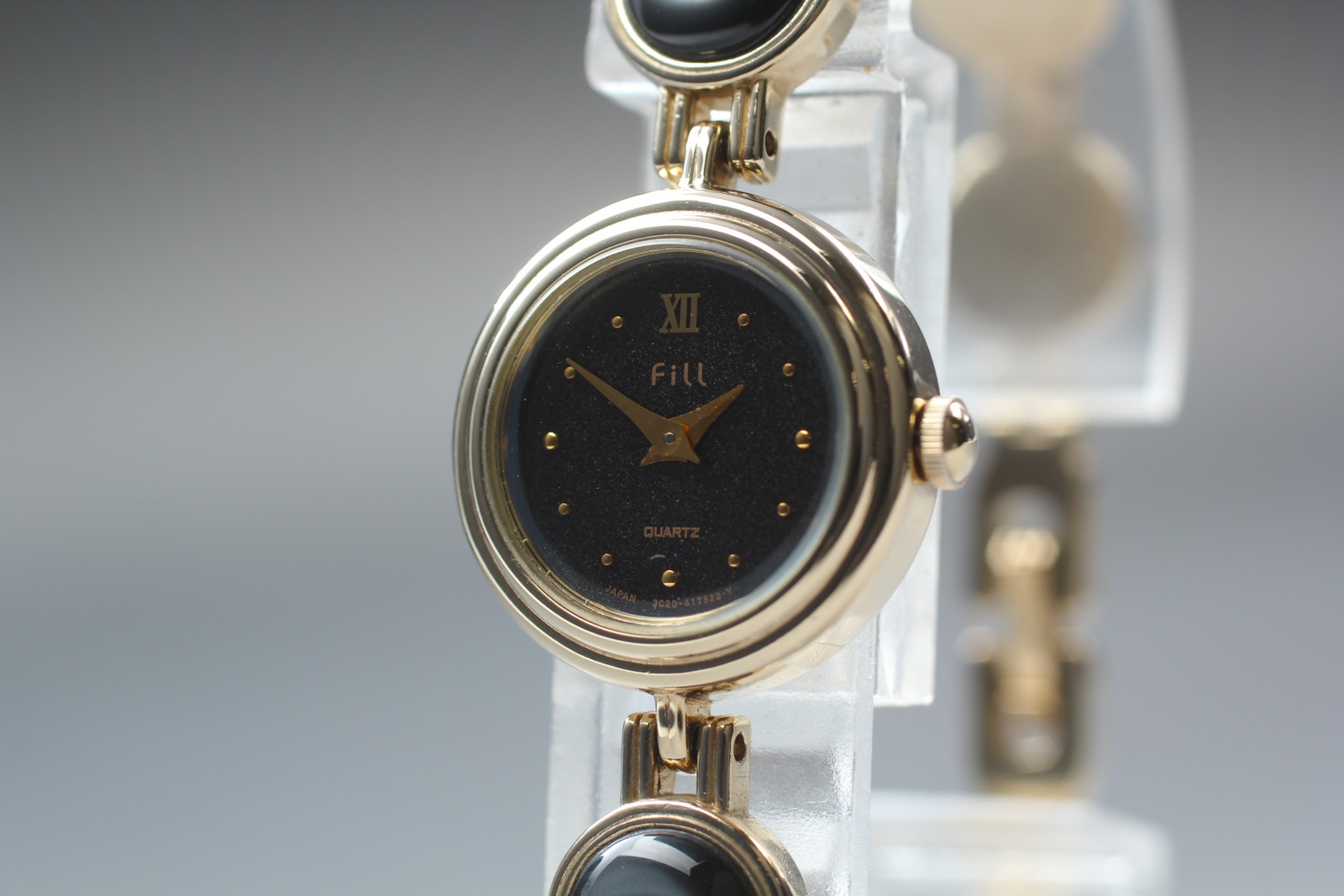 Nos Vintage Top MINT CITIZEN Fill 3C20-405536 Black Blacelet Ladies Watch JAPAN image 4