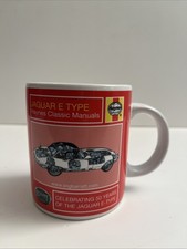 New Haynes Car Repair Manual Coffee Mug British Jaguar E-Type 50th Anniversary