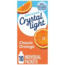 Crystal Light Classic Orange Naturally Flavored Powdered Drink Mix, 120 ct P...