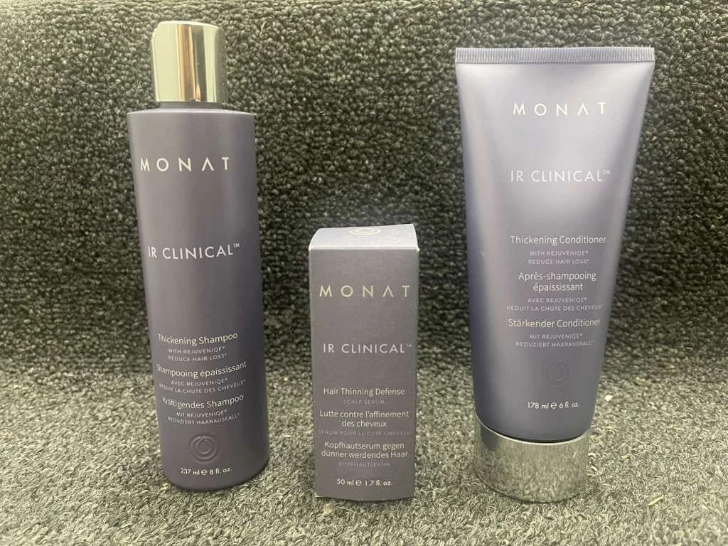 Monat IR Clinical Shampoo + Conditioner + Hair Thinning Serum FULL SIZE & NEW!