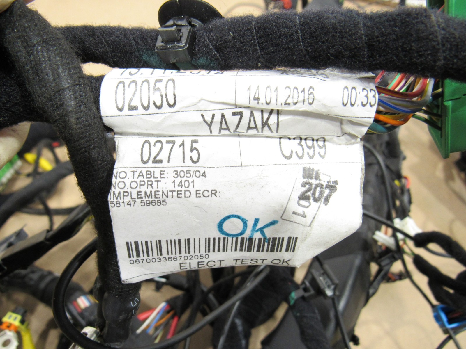 14-19 Maserati Quattroporte 2016 3.8L RWD Main Body Chassis Wiring Harness ;:M