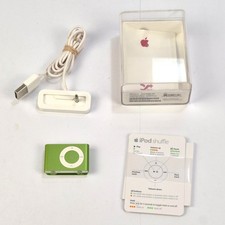 Apple iPod Shuffle 2nd Gen A1204 Green 1GB OEM Dock Manual Box Tested Bundle