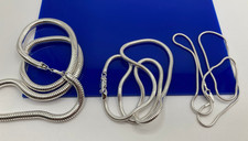 solid 925 Sterling Silver Snake Chain Necklace 1.8mm 3mm 5mm