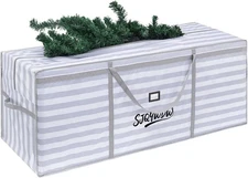 Small Christmas Tree Storage Bag 4ft/5ft Heavy Duty 4 ft, Gray-White Stripes 