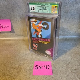 EXCITEBIKE NINTENDO NES 8.5 CIB WATA Not VGA, Cgc Or PSA GRADED